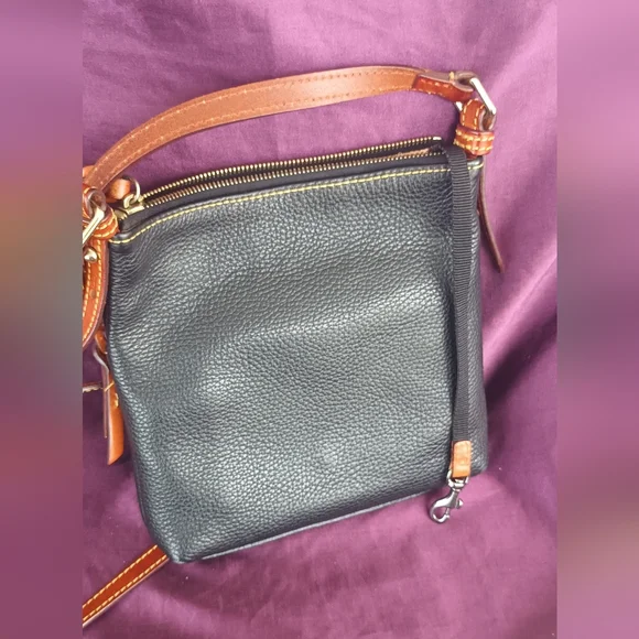 Dooney & Bourke Black Crossbody Bag with Tan Accents - Picture 8 of 14